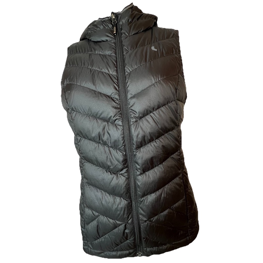 Lole Women's Athletic Puffer Vest Down Insulation Zip-Up Black Size Small